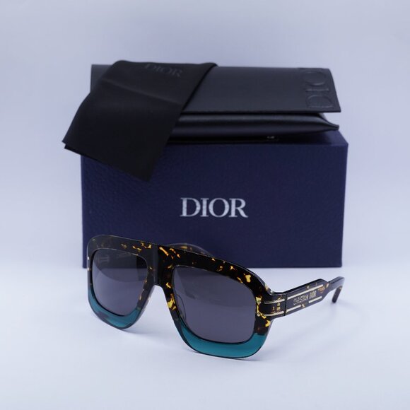 Dior DIORSIGNATURE M1U 27A0 Aviator Sunglasses – Havana / Grey main image 7